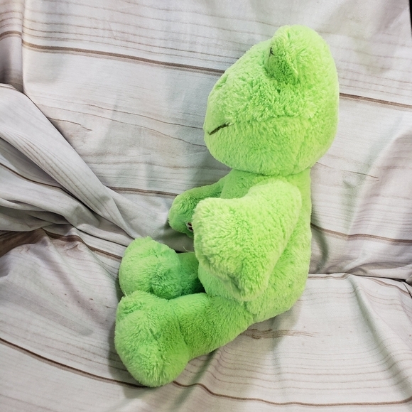 Build A Bear Spring Green Frog Plush Stuffed Toy No Tag 18 Inch - Picture 3 of 8